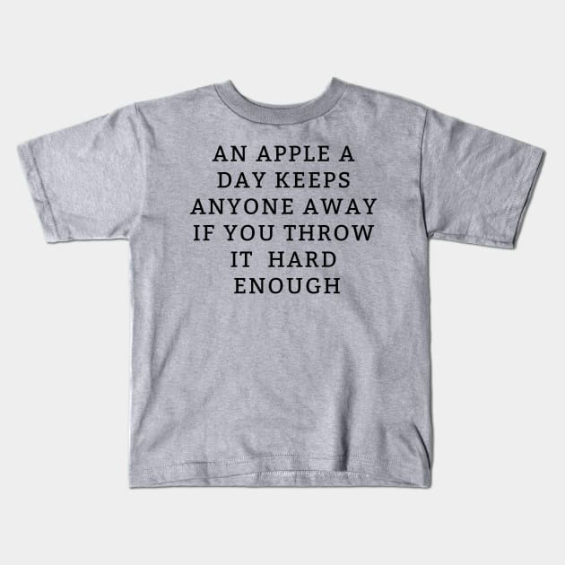 apple a day Kids T-Shirt by kennaplate